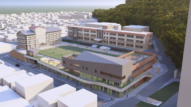 보도 2) 학교복합시설 조감도(1)