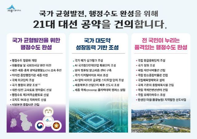 세종시 대선공약 건의