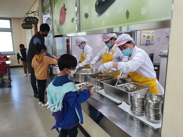 학교 급식 사진
