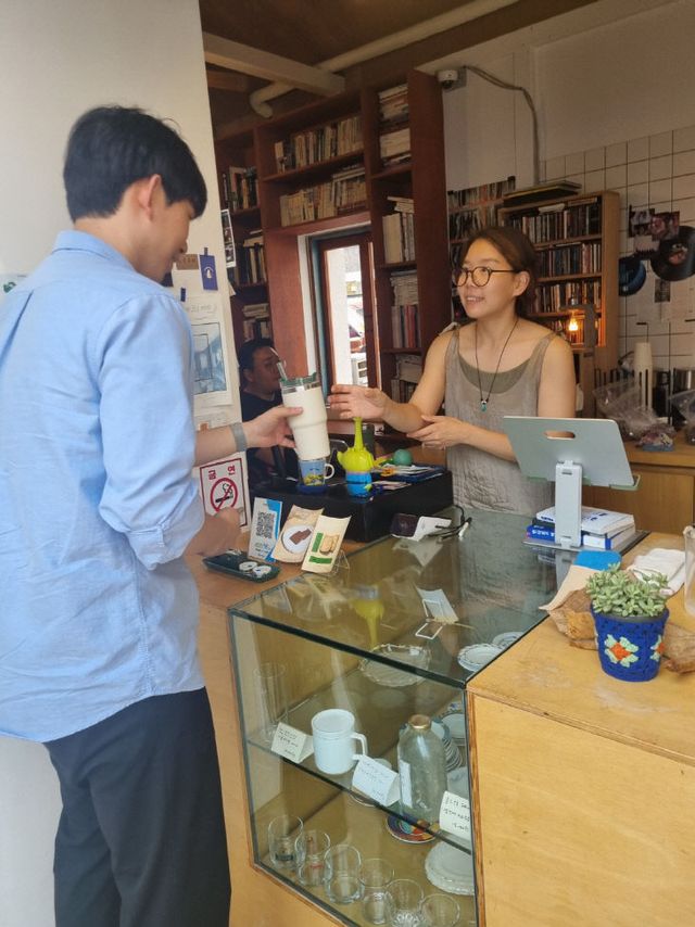 개인컵(텀블러) 사용 사진