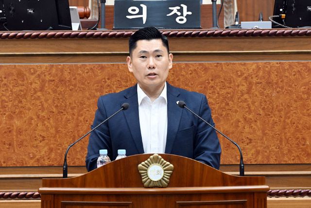 사진(의정부시의회 김지호 의원, 5분 자유발언 가져)