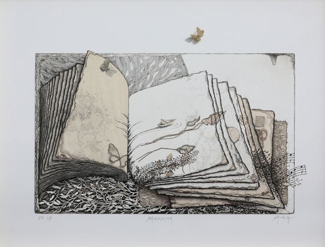 책상위의기억, 38×60×2cm, etching, aquatint, ,2020