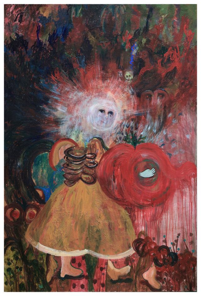 어둠속을뚫고가는마음의빛, 130.3x193.9cm, Mixedmedia, 2018