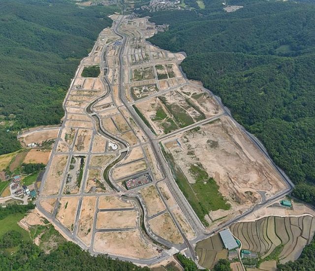 보문천군지구 개발현장 모습