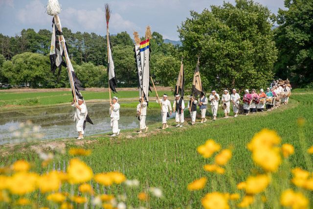 증평들노래축제 장뜰두레농요 시연