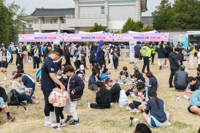한수원 국수나눔 부스 모습