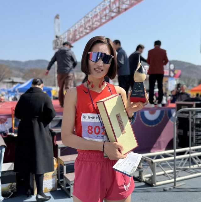 5km 일반 여자부 우승자 김향숙 씨