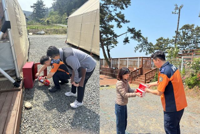 캠픽장에서 특별점검과 예방홍보 활동