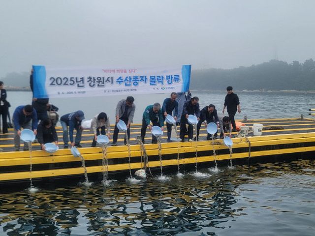 창원시, 수산자원 회복 위해 볼락 어린고기 방류