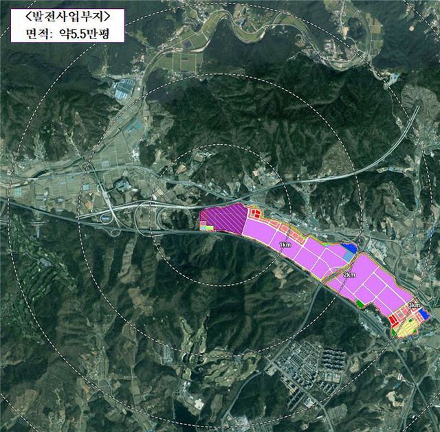충주 드림파크산업단지 수소·액화천연가스(LNG) 복합발전소 위