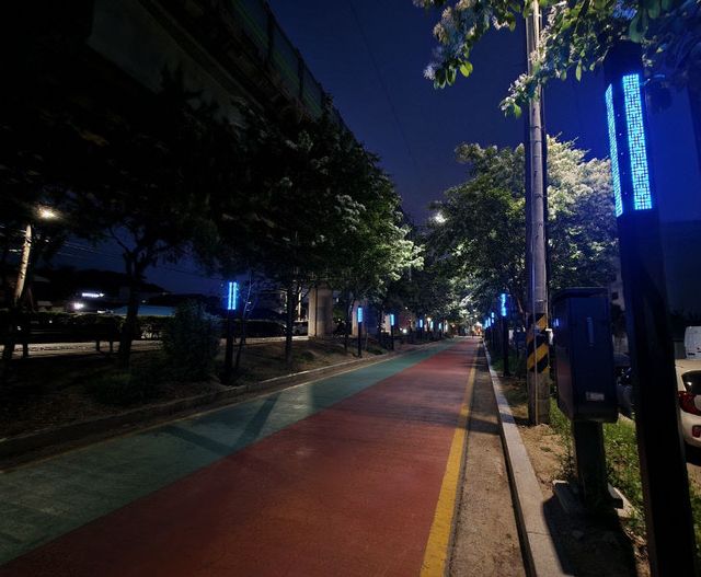 동두천시, 자전거도로 안개 분사기 설치 완료