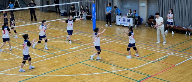단성중, 전교생 절반이 도전한 배구대회2