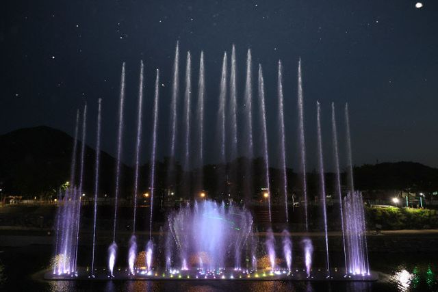 괴산 자연울림 음악분수 공연 모습 (2)