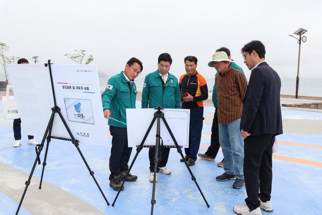 고성군, 와도 살고 싶은 섬 가꾸기 사업 현장 점검