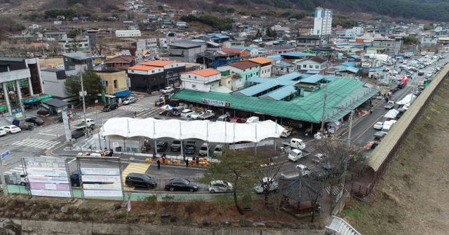 산청군 시천면(덕산시장) 전경