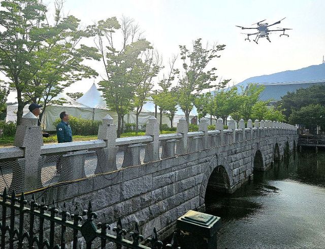 감염병대응센터(K-컬처박람회 안심방역 총력-드론방역 점검)