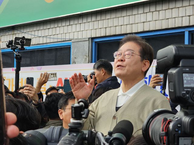 이재명 후보 금산방문