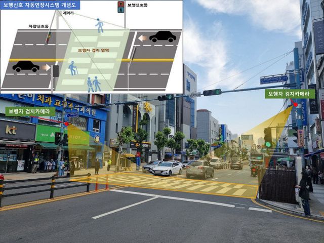 중앙시장 인근 횡단보도