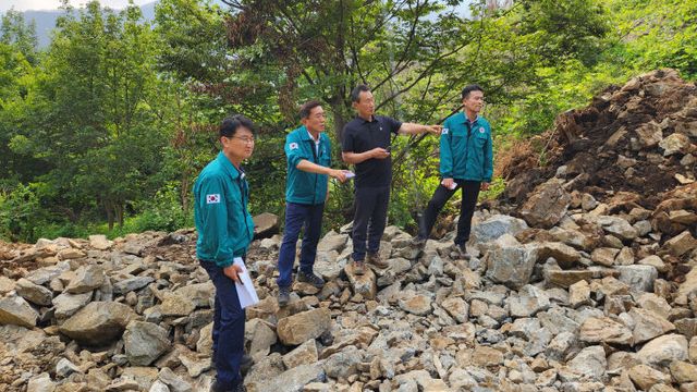 정영철 산청부군수 산사태 대비 현장 점검