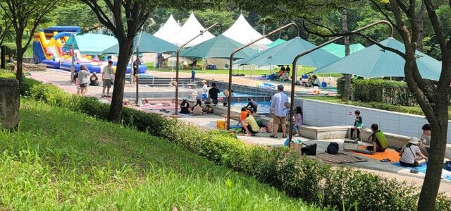 성불산 휴양림 물놀이장 전경