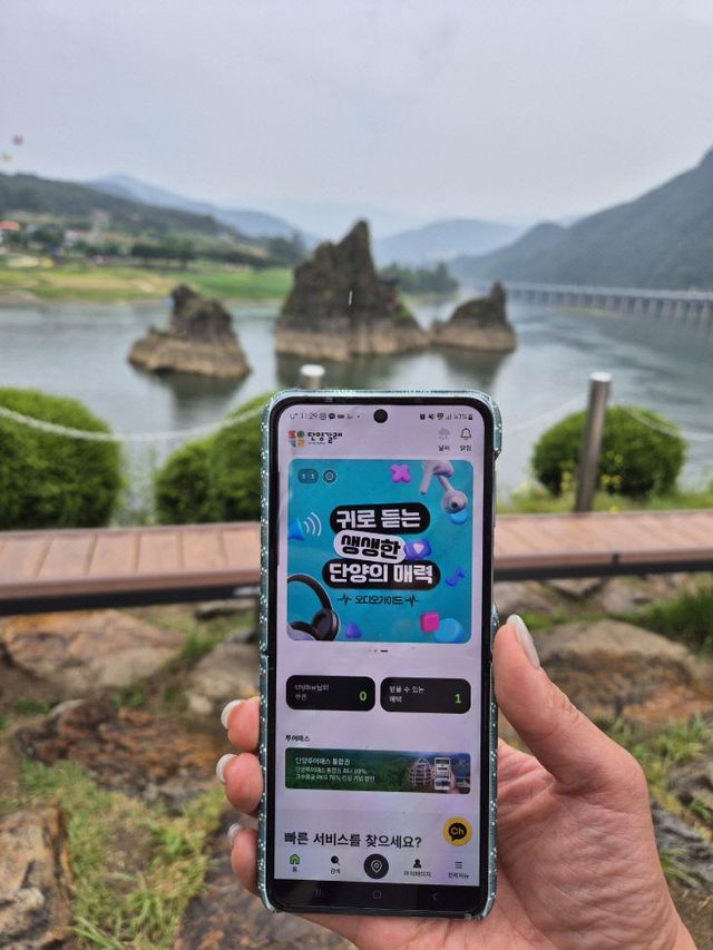 ' 앱을 사용하는 관광객(3)