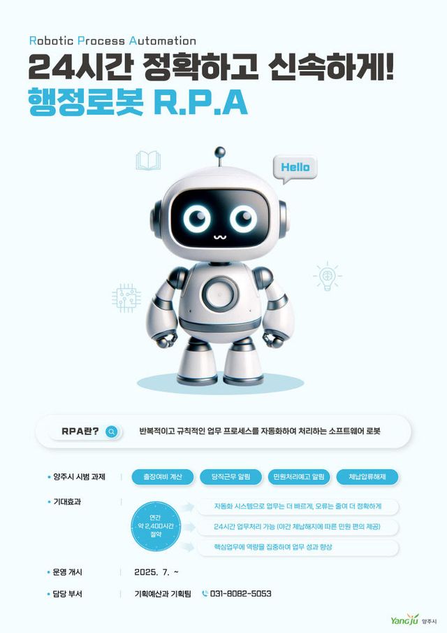 7월부터 ‘RPA(행정업무자동화) 시스템’ 정식 운영 개시