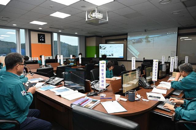 집중호우 대응 재난안전대책본부 운영 모습