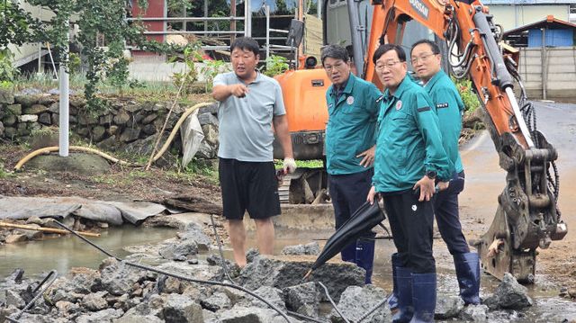 김돈곤 청양군수 호우 피해 긴급 점검