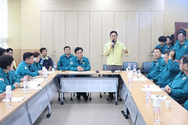 국민의힘원내대표산청읍사무소호우피해통합지원본부방문