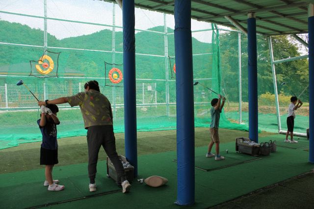 학봉초 골프수업