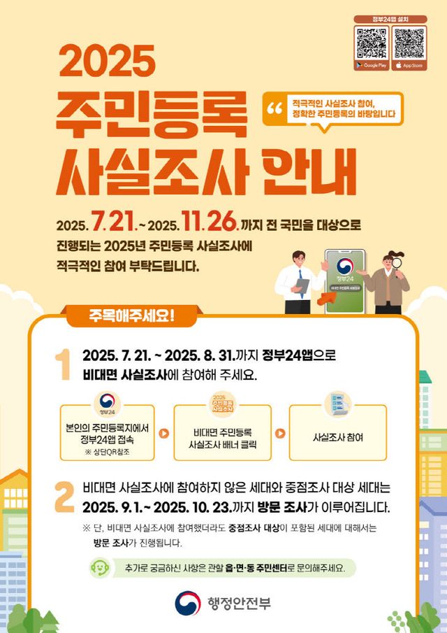 [크기변환]2025 주민등록 사실조사 포스터