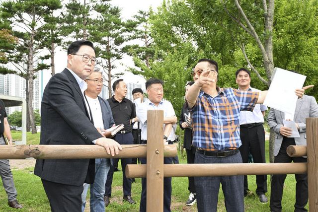 강수현 양주시장, 옥정호수공원 현장점검
