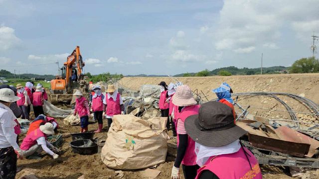 금산군여성단체협의회, 수해복구 자원
