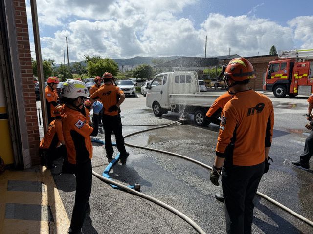 전기차 화재 대비 훈련 1