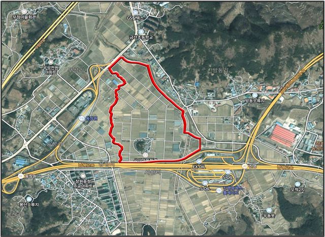 진영테크업 일반산업단지 사업 위치도