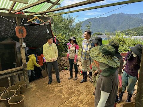 사천시, 산청군 호우 피해 폭염대응 물품 지원