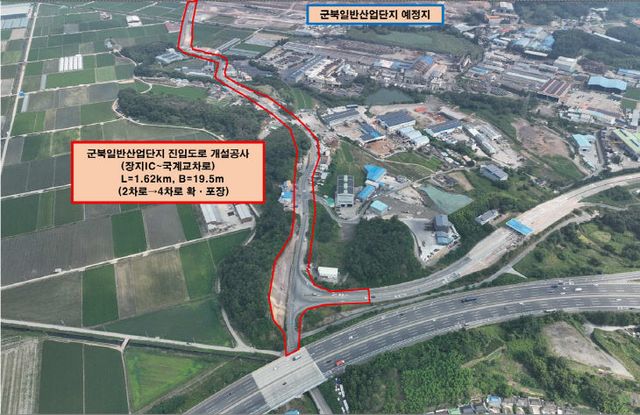 함안군 군북일반산업단지 진입도로 개설공사 추진