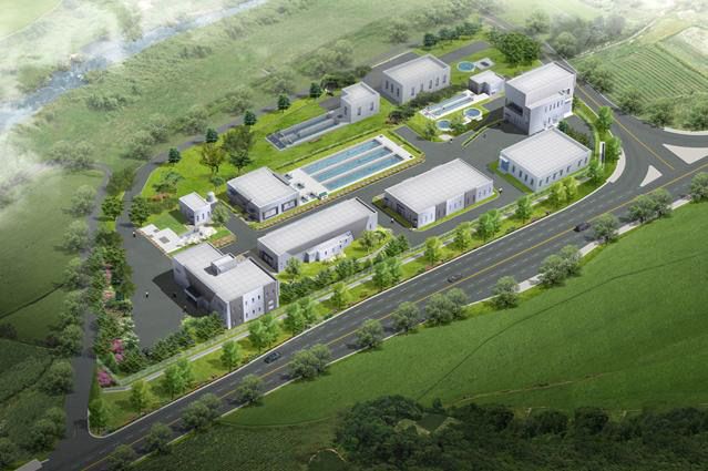 군위정수장 조감도