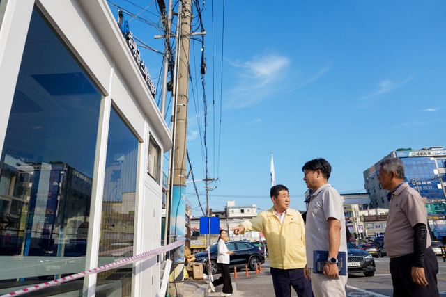 증평 스마트쉼터 설치 현장 점검