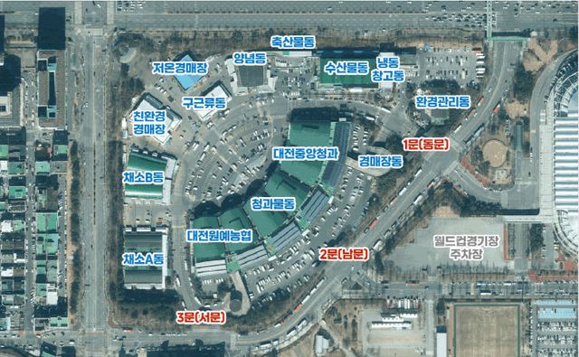 노은도매시장 배치도