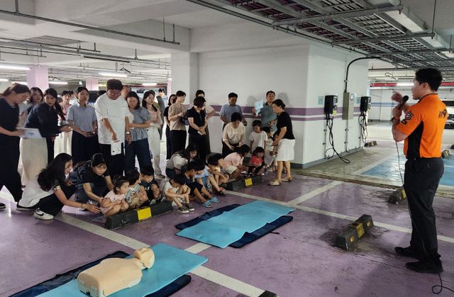 미소가애아파트 민방위 시범 대피훈련 실시 (1)