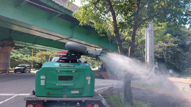 방역차량 분모소독 모습1