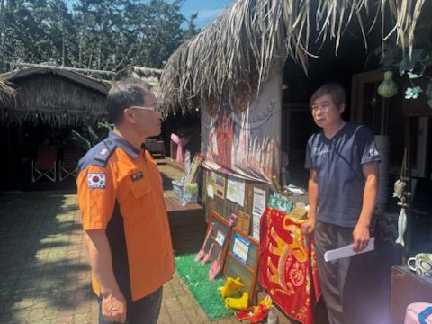 관내 숙박시설 대상 화재안전 컨설팅 실시 모습