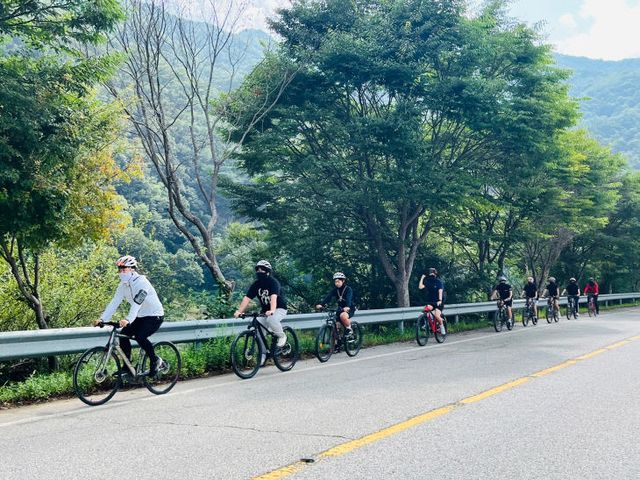 충주시남자단기청소년쉼터 자전거하이킹 사전연습 사진.