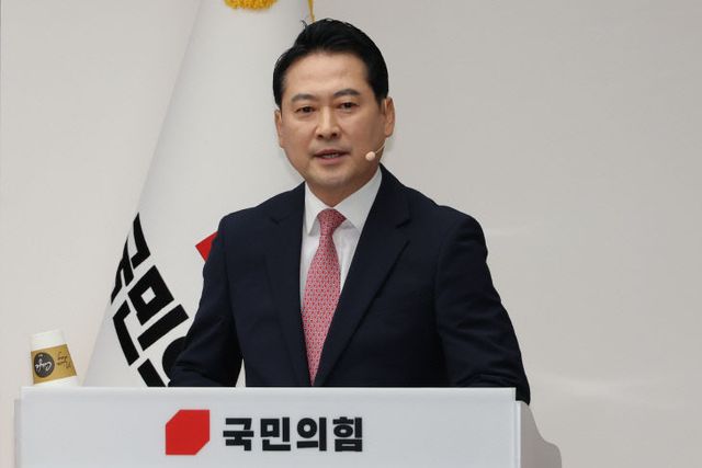 정견 발표하는 장동혁 당대표 후보<YONHAP NO-2739>