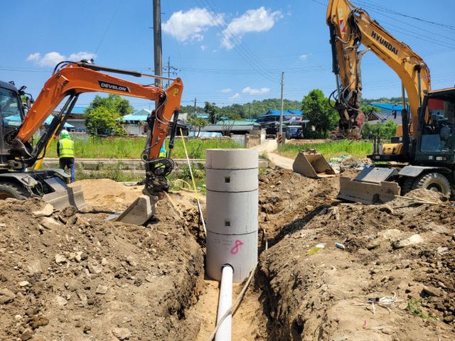 하옥 성곡지구 하수관로 정비사업(금산군 사진제공)
