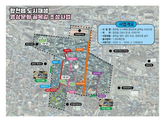 합천읍 도시재생사업 조성사업 안내도