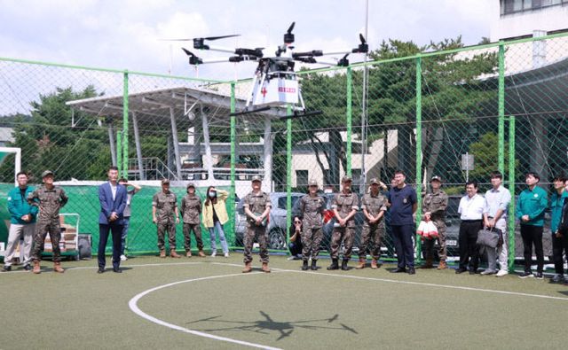 양주시, 국군양주병원서 의료 드론배송 시연, 협력 본격화