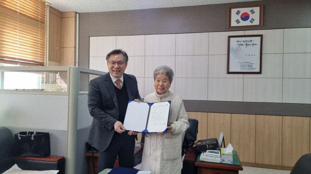 충남인터넷고 송부선글로벌장학재단 협약식