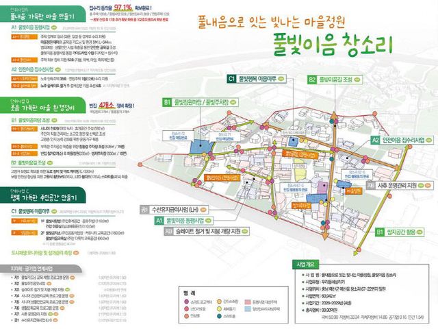 창소3리 우리동네살리기 사업 구상도